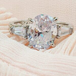 Dainty Refine Crystal Pure Oval Fashion Rings for Women, INDN8369